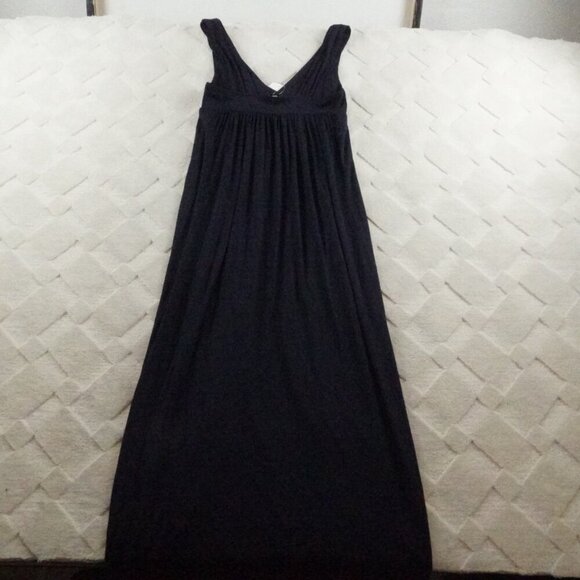 J Crew Maxi Dress Womens Medium Blue V-Neck Sleeveless Empire Waist - Picture 10 of 11